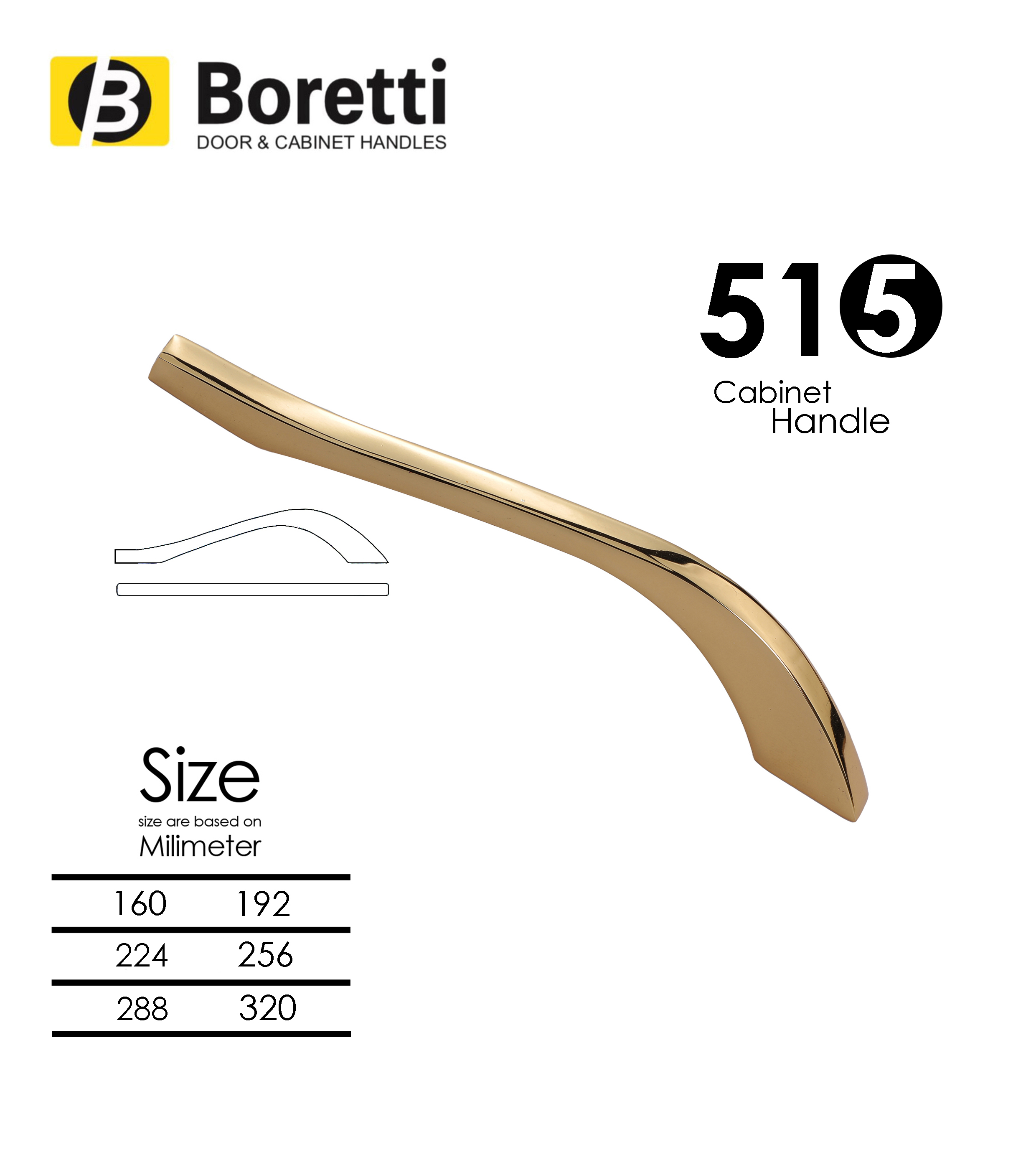 دستگیره کابینت و کمد جنرال B51 بورتی