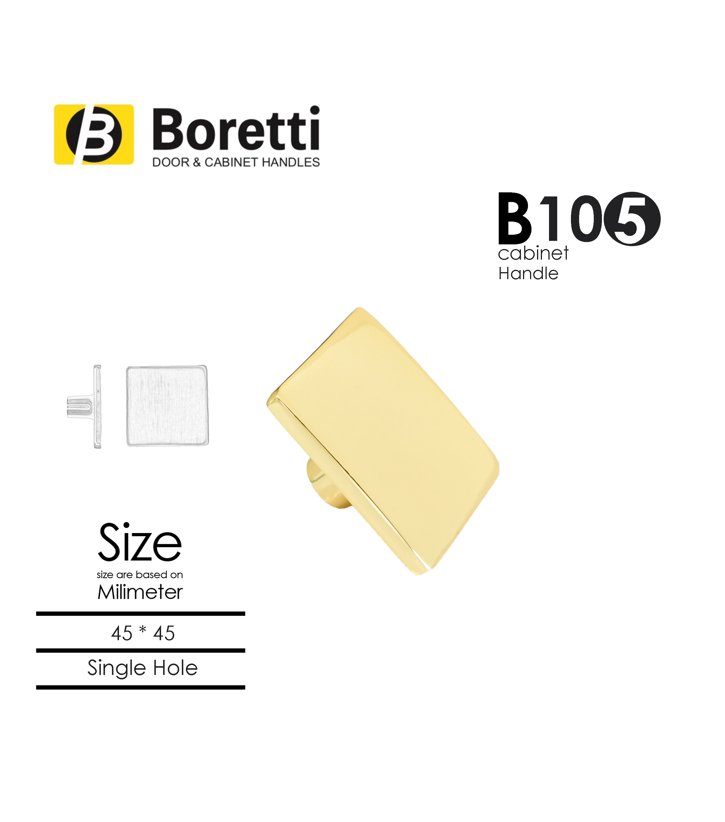 دستگیره تک پیچ بورتی کد B10